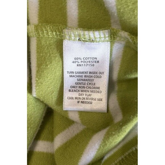 Quacker Factory  Womens 2X Leaves Fall Sequin Striped Green Tunic Top - Picture 7 of 8